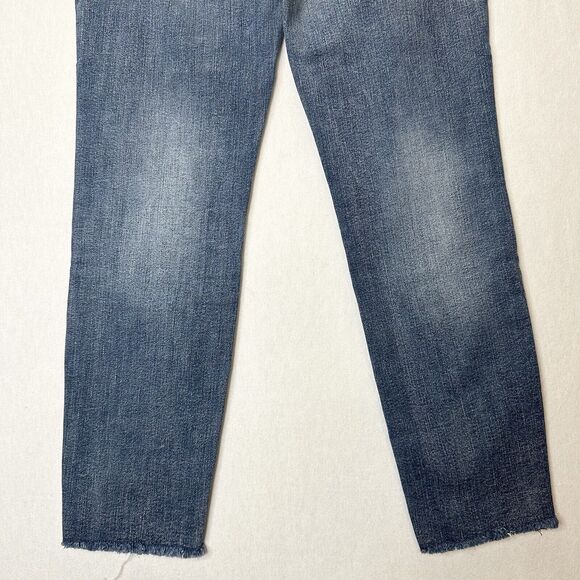 Judy Blue Jeans 3 26 Relaxed Shelley High Rise Slim Straight Blue Denim Distress - Picture 6 of 12